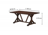 DINING TABLE AMASY REF DT846 6 PLACES RECTANGLE D